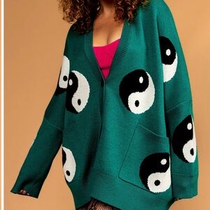Dressed in LALA Yin Yang Green Sweater